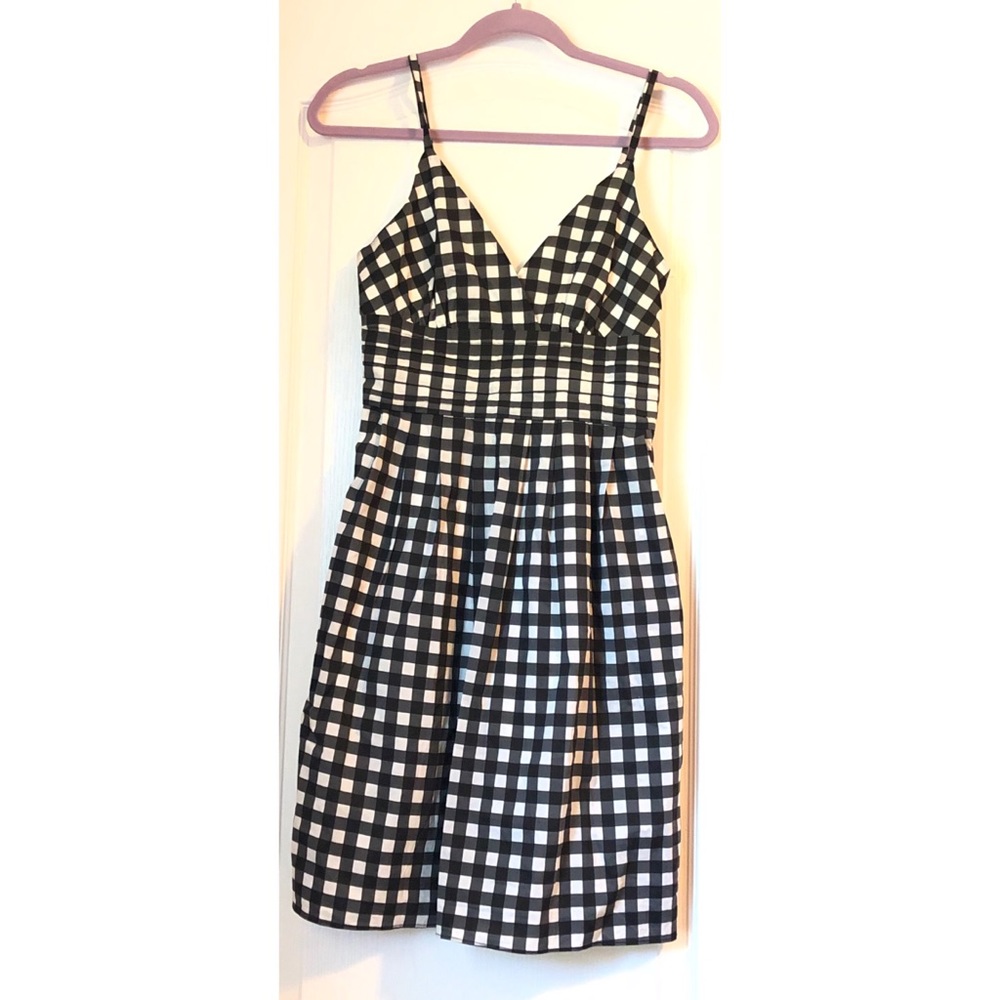 Banana Republic buffalo check sleeveless dress